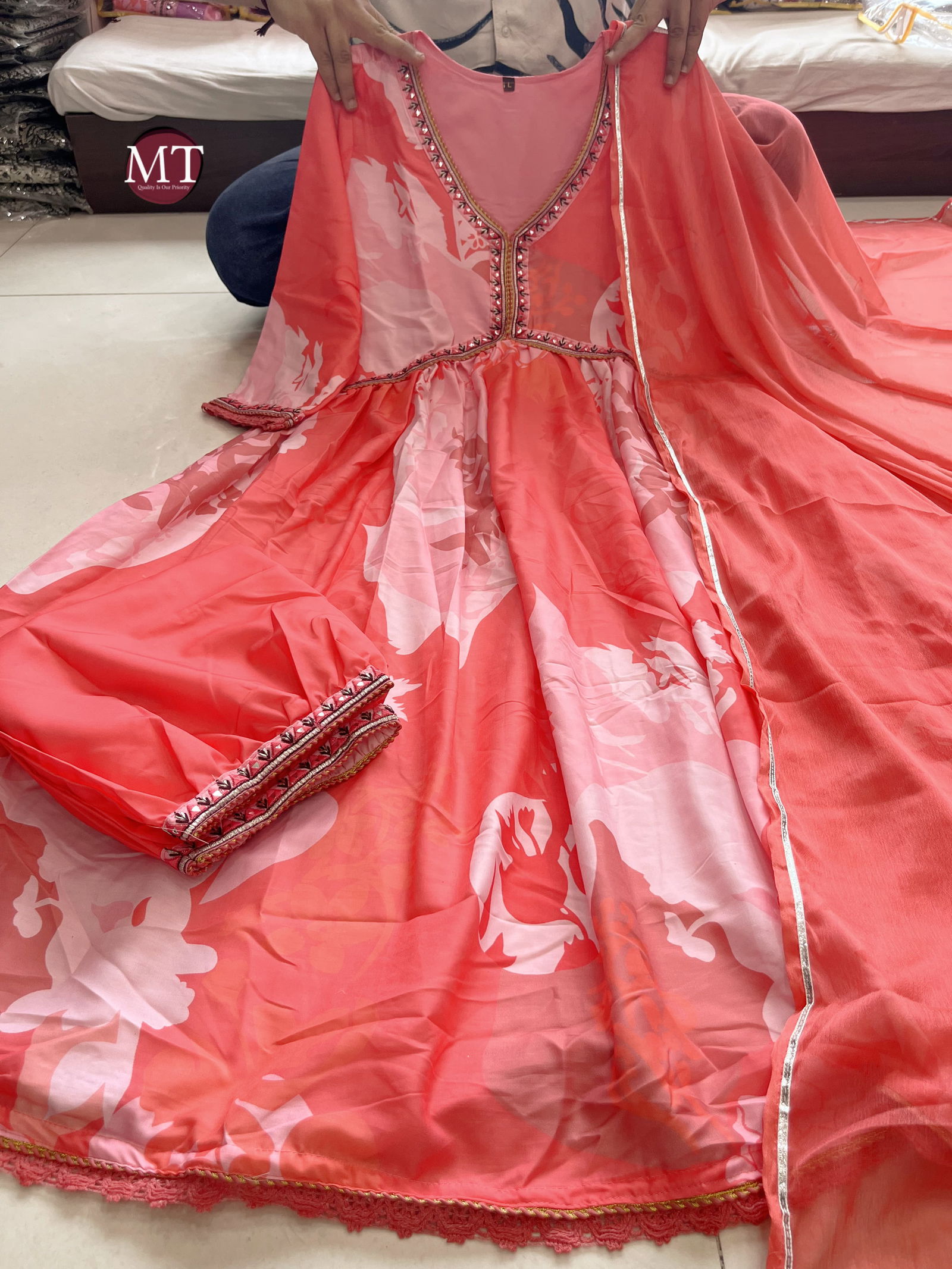 Akshar Alia Cut Designer Kurti With Bottom Catalog